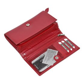 La Scala piros női bőr pénztárca