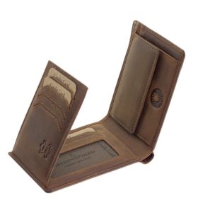   GreenDeed horgász bőr pénztárca csuka mintával 12,3 x 9 cm