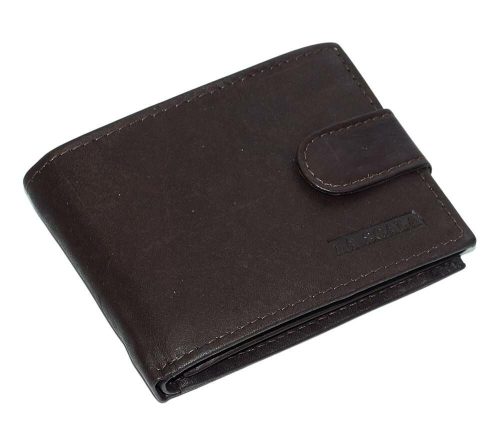 La Scala sötétbarna bőr pénztárca 11 × 8 cm