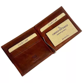 GreenDeed konyak bőr dollártárca 11 × 9 cm