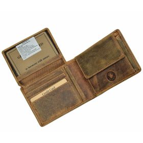 GreenDeed horgász férfi bőr pénztárca harcsa mintával