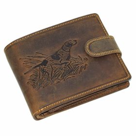   GreenDeed átfogópántos bőr pénztárca vadász kutya mintával