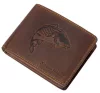 GreenDeed horgász bőr pénztárca ponty nyomattal, 12 x 9,3 cm