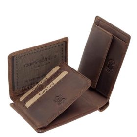  GreenDeed horgász bőr pénztárca ponty nyomattal, 12 x 9,3 cm