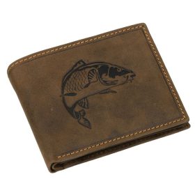 GreenDeed horgász bőr pénztárca ponty nyomattal