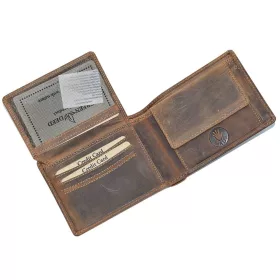   GreenDeed horgász bőr pénztárca süllő mintával 12,3 x 9 cm
