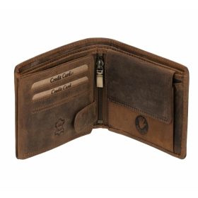   GreenDeed horgász bőr pénztárca süllő mintával 12,3 x 9 cm