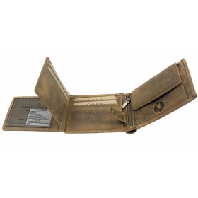 GreenDeed vadász bőr pénztárca vaddisznó mintával