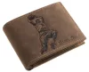 GreenDeed férfi barna bőr pénztárca kosárlabdás mintával 12 × 9,2 cm
