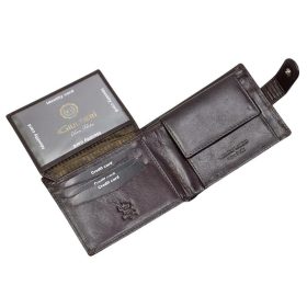   Giultieri férfi, barna színű, átfogópántos bőr pénztárca