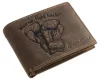 GreenDeed férfi barna bőr pénztárca bokszkesztyű mintával 12 × 9,2 cm