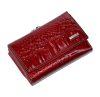  Nicole: Krokó mintás piros lakkbőr női pénztárca 12 x 8,5 cm
