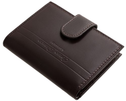 Corvo Bianco Luxury bőr kártyatartó sötétbarna  10,3 x 7,5 cm