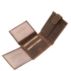   GreenDeed horgász átkapcsos bőr pénztárca csuka mintával 12 x 9,5 cm