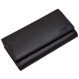 La Scala női bőr pénztárca - fekete 18,2 × 10 cm