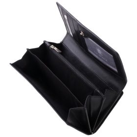 La Scala női bőr pénztárca - fekete 18,2 × 10 cm