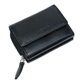 La Scala fekete női bőr pénztárca