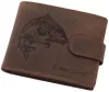 GreenDeed horgász bőr pénztárca ponty mintával 12,3 x 9 cm