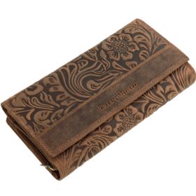 GreenDeed bőr barna női pénztárca