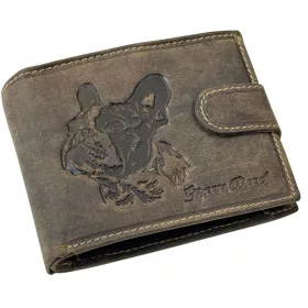 GreenDeed bőr pénztárca francia bulldog lenyomattal, RFID
