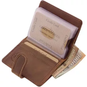 GreenDeed barna, átkapcsos kártyatartó 8 × 10 cm