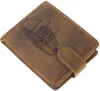 GreenDeed bőr átkapcsos pénztárca kamion lenyomattal 12 × 9,3 cm