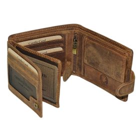   GreenDeed bőr átkapcsos pénztárca kamion lenyomattal 12 × 9,3 cm