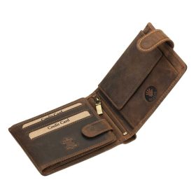  GreenDeed vadász bőr pénztárca medve lenyomattal 12 × 9,5 cm