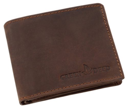 GreenDeed bőr pénztárca 10,5 × 8,5 cm