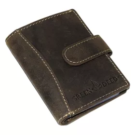   GreenDeed sötétbarna, átkapcsos kártyatartó 9,8 × 7,5 cm