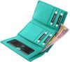 La Scala türkiz női bőr pénztárca 13 x 9 cm