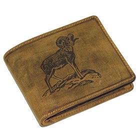 GreenDeed vadász bőr pénztárca muflon nyomattal