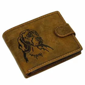   GreenDeed bőr pénztárca vizsla mintával, RFID védelemmel