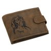 GreenDeed bőr pénztárca vizsla mintával, RFID védelemmel