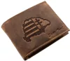 GreenDeed bőr pénztárca Nagy-Magyarország mintával 12 × 9,2 cm, RFID védelemmel