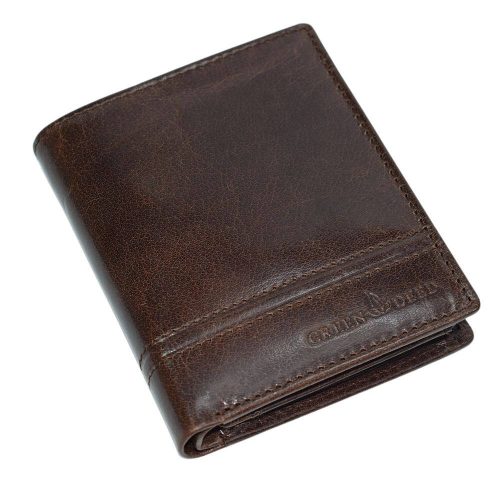 GreenDeed selyemfényű barna álló irattartó, pénztárca
