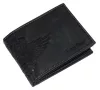 GreenDeed motoros fekete bőr pénztárca, RFID 12 × 9,2 cm