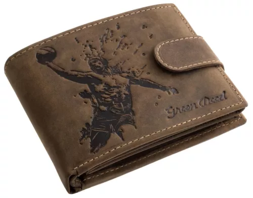 GreenDeed férfi pénztárca vízilabdás mintával 12 × 9,2 cm