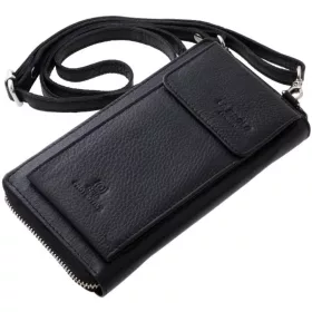   La Scala telefontartós valódi bőr pénztárca RFID 19,5 × 10,5 cm