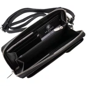   La Scala telefontartós valódi bőr pénztárca RFID 19,5 × 10,5 cm