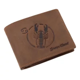   GreenDeed férfi pénztárca Rák csillagjegy mintával 12 × 9,2 cm