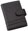 Corvo Bianco bőr, fekete színű kártyatartó, papírpénztartóval, RFID védelemmel 10,5 × 8 cm