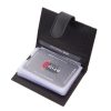 Corvo Bianco bőr, fekete színű kártyatartó, papírpénztartóval, RFID védelemmel 10,5 × 8 cm