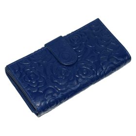   Sylvia Belmonte női sötétkék bőr pénztárca 17,7 × 10 cm