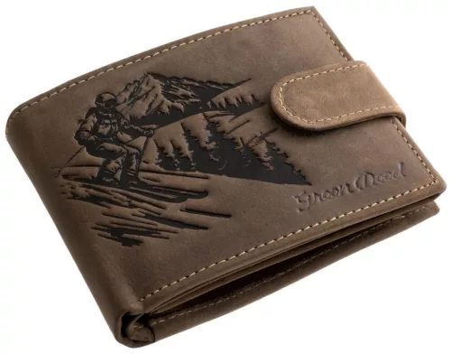 GreenDeed férfi pénztárca sielős mintával 12 × 9,2 cm