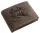 GreenDeed férfi barna bőr pénztárca sielős mintával 12 × 9,2 cm