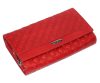 Giultieri: nyomott mintás piros női bőr pénztárca 17,5 x 10 cm