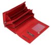 Giultieri: nyomott mintás piros női bőr pénztárca 17,5 x 10 cm