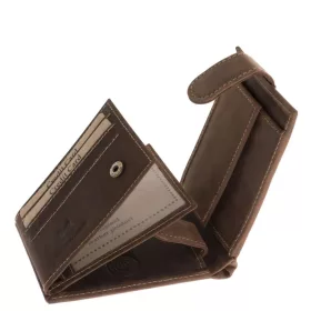   GreenDeed átfogópántos bőr pénztárca vaddisznó lenyomattal, RFID, 10,8 × 8,5 cm