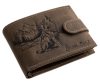 GreenDeed átfogópántos bőr pénztárca farkas mintával